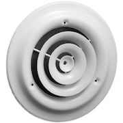 SWIVEL 1500W6 White Round Ceiling Diffuser; 6 in SW843863